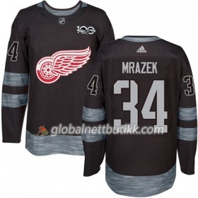 Detroit Red Wings Hockeydrakt Petr Mrazek 34 1917-2017 100th Anniversary Svart Adidas Authentic - Herre